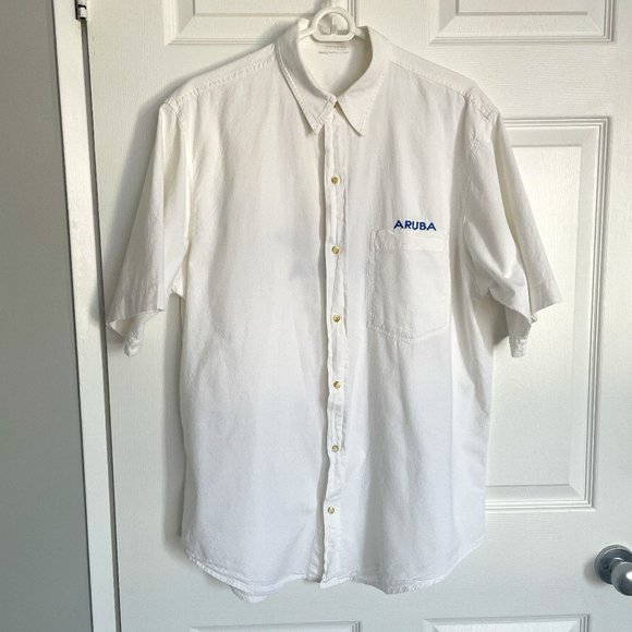 Vintage Aruba 100% Cotton Button Down Shirt - Picture 1 of 5